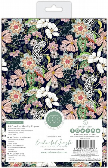 ���� ��� ��������  Enchanted Jungle - A4 Premium Cardstock Paper Pad