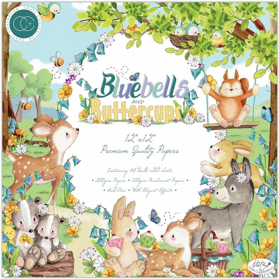 ���� ��� �������� 12*12  Bluebells and Buttercups - Premium Paper Pad