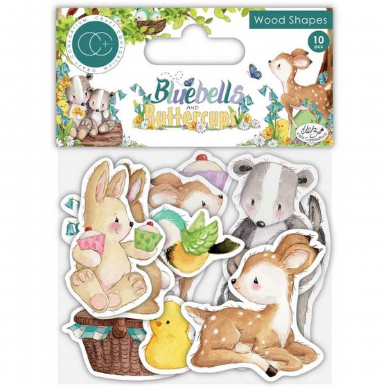 ���� ������ ��  Bluebells and Buttercups - Laser cut Wooden Shapes