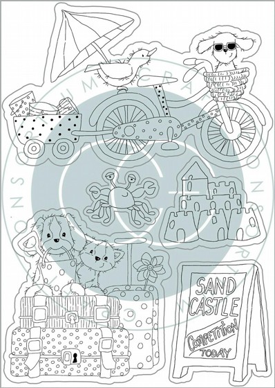 ���� ������ �������� Sandy Paws - Stamp Set - Sand Castle