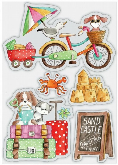 ���� ������ �������� Sandy Paws - Stamp Set - Sand Castle