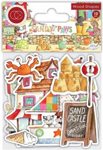    Sandy Paws - Laser cut Wooden Shapes