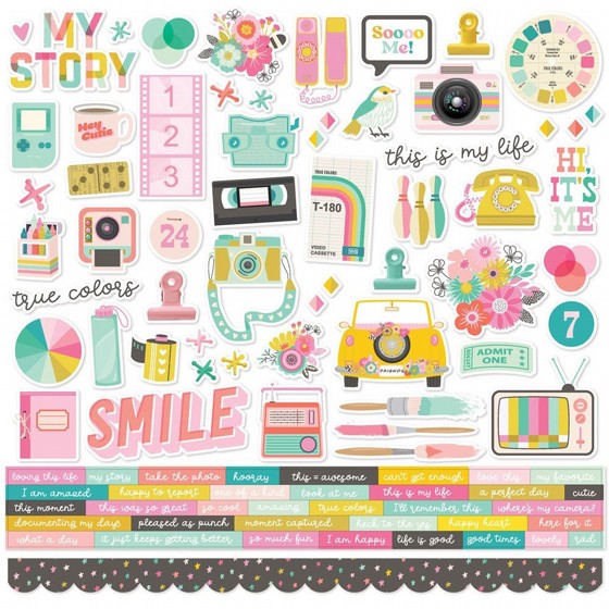 ���� ������ �������� ����� TRUE COLORS - CARDSTOCK STICKERS