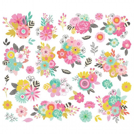 ���� ������ ���� �������� ����� TRUE COLORS - FLORAL BITS & PIECES