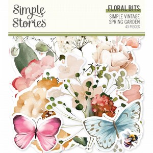 מארז חיתוכי קארדסטוק מסדרת Simple Stories - Simple Vintage Spring Garden Collection - Ephemera - Floral Bits & Pieces מארז חיתוכי קארדסטוק מסדרת Simple Stories - Simple Vintage Spring Garden Collection - Ephemera - Floral Bits & Pieces