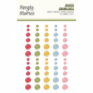 ���� ������ ������ ������� ������� ������  Simple Vintage Spring Garden Collection - Glossy Enamel Dots 