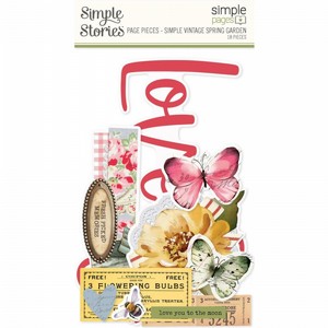 מארז חיתוכי קארדסטוק גדולים מסדרת Simple Pages Collection - Page Pieces - Simple Vintage Spring Garden מארז חיתוכי קארדסטוק גדולים מסדרת Simple Pages Collection - Page Pieces - Simple Vintage Spring Garden