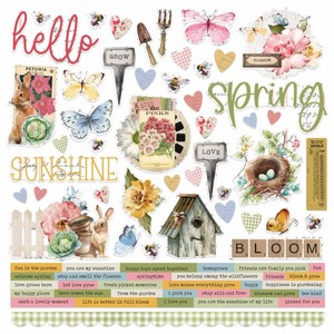     Simple Vintage Spring Garden Collection - 12 x 12 Cardstock Stickers