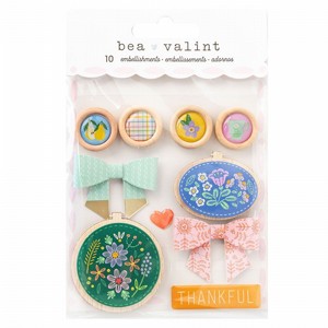 ���� ��������� ������ Bea Valint - Poppy and Pear Collection - Embellishment Kit