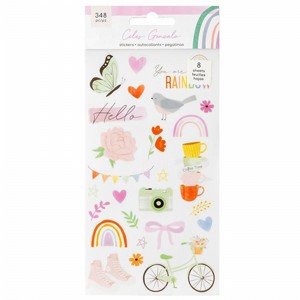 חוברת מדבקות קארדסטוק מסדרת Celes Gonzalo - Rainbow Avenue Collection - Sticker Book חוברת מדבקות קארדסטוק מסדרת Celes Gonzalo - Rainbow Avenue Collection - Sticker Book