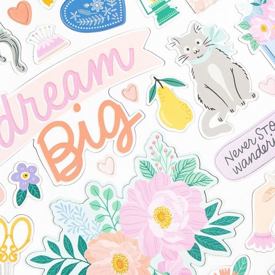 ���� ������ ��� ��� ��� Bea Valint - Poppy and Pear Collection - Stickers - 12 x 12 Foam Stickers