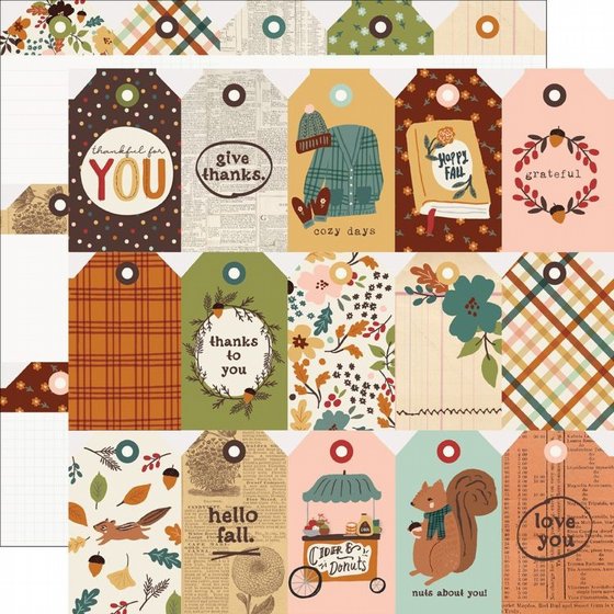 �� �������� ����� ����� 12*12 ���� ����� Cider & Donuts - Tags Elements