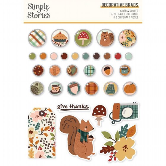 ������ ������� ������ ����� Cider & Donuts - Decorative Brads