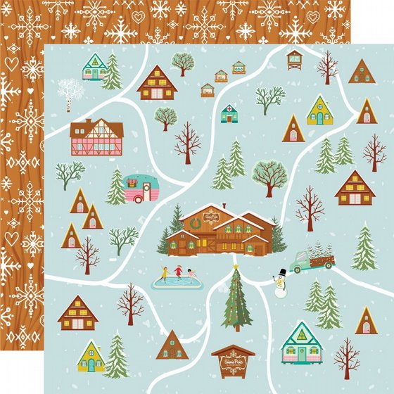 �� �������� ����� 12*12 ���� ����� Snow Pine Lodge - Snowflake Wishes