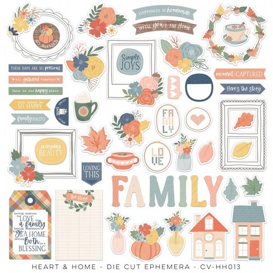 ������ �������� �������� ����� HEART & HOME � DIE CUT EPHEMERA
