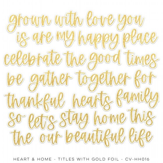 ������ �������� �������� �� ����� ���� ��� ����� HEART & HOME � TITLES WITH GOLD FOIL
