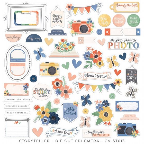 ������ �������� �������� ����� STORYTELLER � Die Cut Ephemera