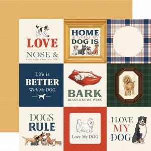 דף קארדסטוק מעוצב 12*12 אינץ' מסדרת Best In Show 4x4 Journaling Cards 12x12 Patterned Paper דף קארדסטוק מעוצב 12*12 אינץ' מסדרת Best In Show 4x4 Journaling Cards 12x12 Patterned Paper