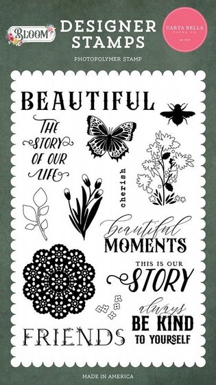 ���� ������ �������� ����� Bloom: Our Story Begins Here Stamp Set