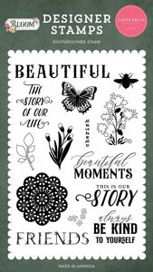 ���� ������ �������� ����� Bloom: Our Story Begins Here Stamp Set