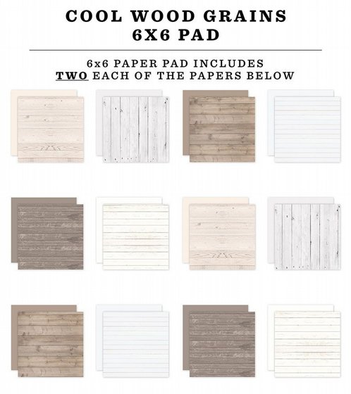 ���� ��� �������� ������� 6*6 ����  Paper Pad - Cool Wood Grains