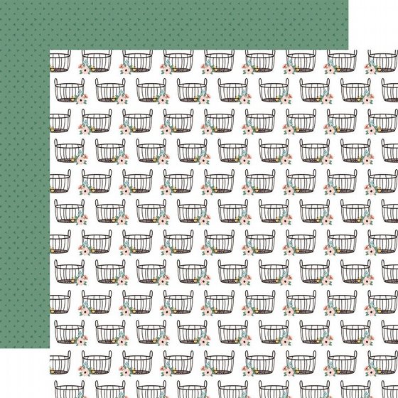�� �������� ����� 12*12 ���� ����� Our Happy Place Baskets And Flowers 12x12  