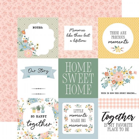 �� �������� �������� ����� 12*12 ���� ����� Our Happy Place Collection 4 x 4 Journaling Cards