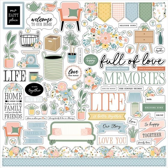 ���� ��� �������� 12*12 ���� ������� �����  Our Happy Place Collection  12 x 12 Collection Kit