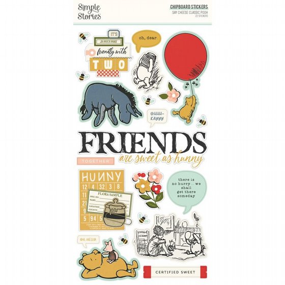 ���� ������ ������� ����� Say Cheese Classic Pooh Collection Chipboard Stickers