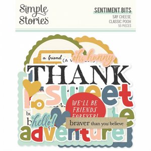 מארז חיתוכי קארדסטוק מסדרת Say Cheese Classic Pooh Sentiment Bits & Pieces מארז חיתוכי קארדסטוק מסדרת Say Cheese Classic Pooh Sentiment Bits & Pieces