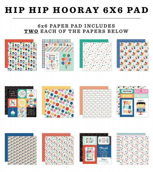 ���� ��� �������� ������� 6*6 ���� Hip Hip Hooray Collection 6x6 Paper Pad