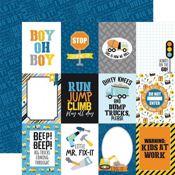 �� �������� ����� 12*12 ���� �������� ����� Little Builder Collection  3x4 Journaling Cards 