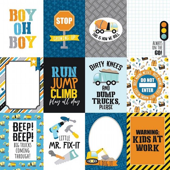 �� �������� ����� 12*12 ���� �������� ����� Little Builder Collection  3x4 Journaling Cards 