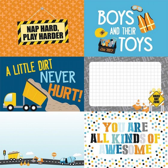 �� �������� ����� �� ���� 12*12 ���� �������� �������� 4*6 ���� Little Builder Collection 6 x 4 Journaling Cards
