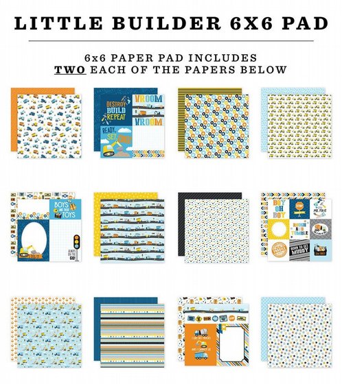 ���� ��� �������� ������� 6*6 ����  �� ����� ����� Echo Park Little Builder Collection