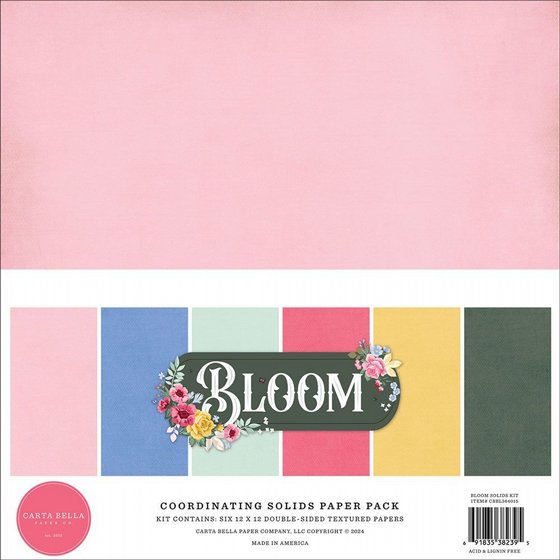 ���� ��� �������� ������� ���� 12*12 ����  ����� Carta Bella Paper - Bloom Collection
