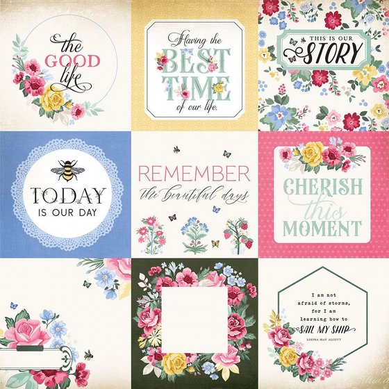 �� �������� ����� �� ���� 12*12 ���� ����� Carta Bella Paper Bloom Collection