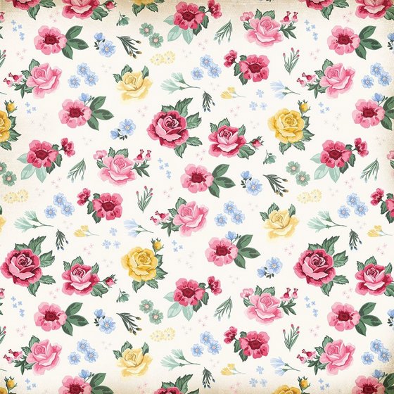 �� �������� ����� �� ���� 12*12 ���� ����� Carta Bella Paper Bloom Collection