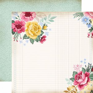 דף קארדסטוק מעוצב דו צדדי 12*12 אינץ' מסדרת Carta Bella Bloom Collection דף קארדסטוק מעוצב דו צדדי 12*12 אינץ' מסדרת Carta Bella Bloom Collection