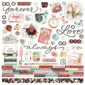 מארז מדבקות קארדסטוק 12*12 Simple Vintage Love Story - Cardstock Stickers מארז מדבקות קארדסטוק 12*12 Simple Vintage Love Story - Cardstock Stickers