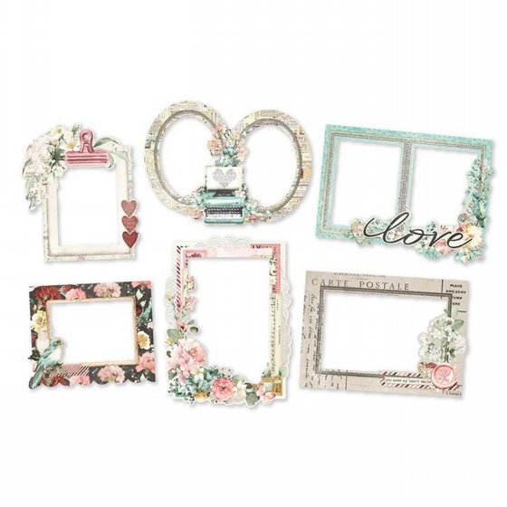 ������ ������� ������ ����� Simple Stories Simple Vintage Love Story - Chipboard Frames
