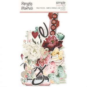 חיתוכי קארדסטוק גדולים איכותיים מסדרת Simple Pages Page Pieces - Simple Vintage Love Story חיתוכי קארדסטוק גדולים איכותיים מסדרת Simple Pages Page Pieces - Simple Vintage Love Story