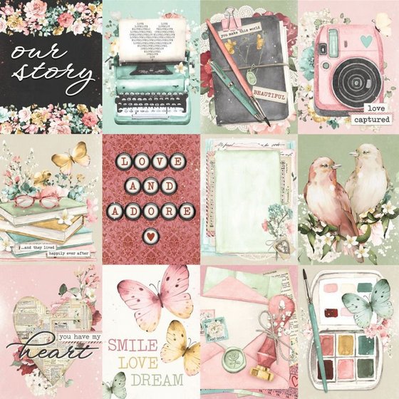 �� �������� ����� 12*12 ���� ����� 	Simple Vintage Love Story - 3x4 Elements