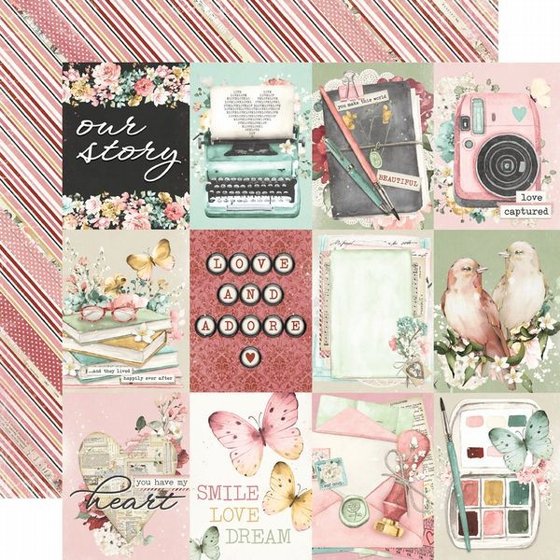 �� �������� ����� 12*12 ���� ����� 	Simple Vintage Love Story - 3x4 Elements
