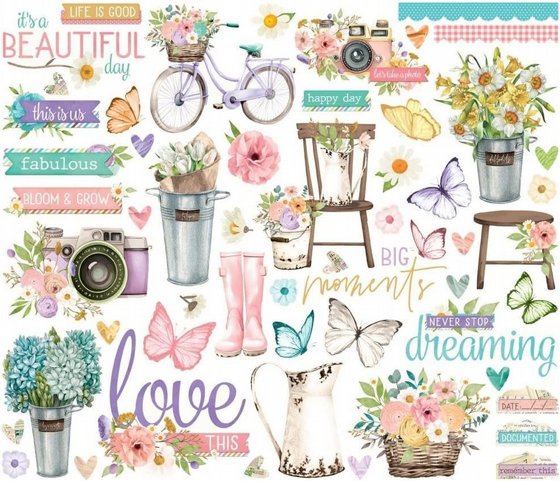 ������ �������� �������� ����� Simple Vintage Flower Shoppe - Bits & Pieces 