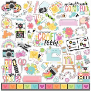  ����� ������ �������� ������� 12*12 ����' ����� Craft Room Element Sticker 