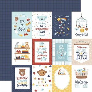 דף קארדסטוק מעוצב דו צדדי 12*12 אינץ' מסדרת Baby On Board Boy Collection 12 x 12 Double Sided Paper 3 x 4 Journaling Cards דף קארדסטוק מעוצב דו צדדי 12*12 אינץ' מסדרת Baby On Board Boy Collection 12 x 12 Double Sided Paper 3 x 4 Journaling Cards