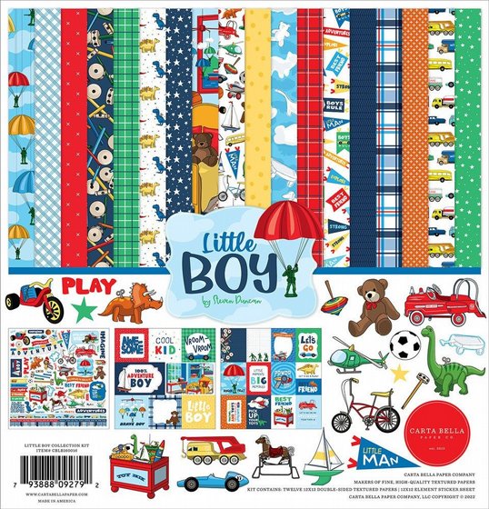 ���� ��� �������� ������� ����� Carta Bella Paper Little Boy Collection 12 x 12 Collection Kit