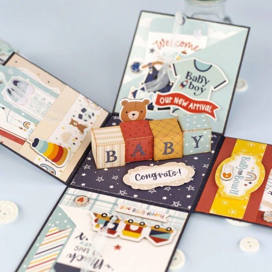 ������ �������� �������� ����� Baby On Board   Boy Collection  Ephemera  Frames And Tags