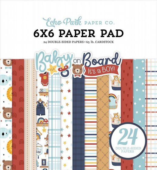 ���� ��� �������� ������� Baby On Board Boy Collection  6 x 6 Paper Pad